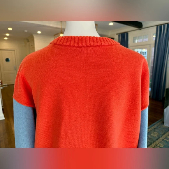 DOLAN For Anthropologie Women’s Colorblock Crewneck Sweater Size L - Picture 7 of 10